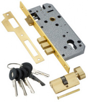Замок врезной LOCK 4585 5-60B D GOLD ADDENBAU   