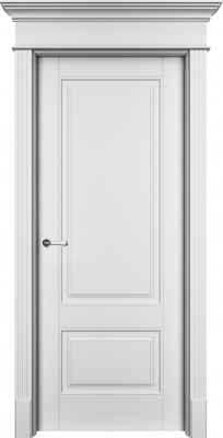 Межкомнатная дверь Оксфорд- 2 глухая Белая эмаль Эко Doors   Эмаль